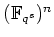 $ (\mathbb{F}_{q^s})^n$