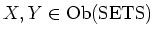 $ X,Y\in \operatorname{Ob}(\operatorname{SETS})$