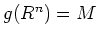 $ g(R^n)= M$