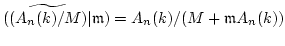 $ (\widetilde{(A_n(k)/M)}\vert\mathfrak{m})=A_n(k)/(M+\mathfrak{m} A_n(k)) $