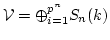 $ \mathcal V=\oplus_{i=1}^{p^n}S_n(k)$