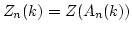 $ Z_n(k)=Z(A_n(k))$