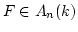 $ F\in A_n(k)$