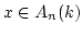 $ x\in A_n(k)$