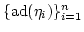 $ \{\operatorname{ad}(\eta_i)\}_{i=1}^n$