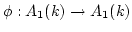 $ \phi:A_1(k) \to A_1(k)$