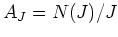 $\displaystyle A_J=N(J)/J
$