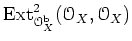 $ \operatorname{Ext}^2_{{\mathcal O}_X^{\operatorname{b}}}({\mathcal O}_X,{\mathcal O}_X)$