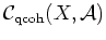 $ \mathcal C_\qcoh (X,\mathcal A)$