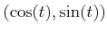 $\displaystyle (\cos(t),\sin(t))
$