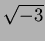 $\sqrt{-3}$