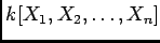 $k[X_1,X_2,\dots,X_n]$