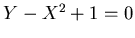 $Y-X^2+1=0$