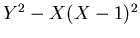 $Y^2-X(X-1)^2$