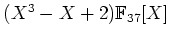 $ (X^3-X+2){\mathbb{F}}_{37}[X]$