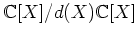 $ {\mathbb{C}}[X]/d(X){\mathbb{C}}[X]$
