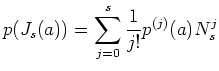 $\displaystyle p(J_s(a))=\sum_{j=0}^s \frac{1}{j!}p^{(j)}(a)N_s^j
$