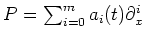 $ P=\sum_{i=0}^m a_i(t)\partial_x^i $