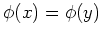 $ \phi(x)=\phi(y)$