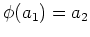 $ \phi(a_1)=a_2$