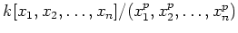$ k[x_1,x_2,\dots,x_n]/(x_1^p,x_2^p,\dots,x_n^p)$