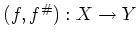 $ (f,f^\char93 ):X \to Y$