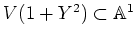 $ V(1+Y^2)\subset \mathbb{A}^1$