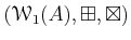 $ (\mathcal W_1(A),\boxplus ,\boxtimes )$