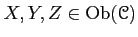 $ X,Y,Z \in \operatorname{Ob}(\mathcal{C})$