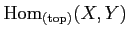 $ \operatorname{Hom}_{\text{(top)}}(X,Y)$