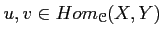 $ u,v\in Hom_\mathcal{C}(X,Y)$