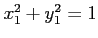 $ x_1^2+y_1^2=1$
