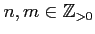 $ n,m\in \mathbb{Z}_{>0}$