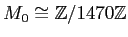 $ M_0\cong {\mbox{${\mathbb{Z}}$}}/1470{\mbox{${\mathbb{Z}}$}}$