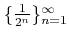 $ \{\frac{1}{2^n}\}_{n=1}^\infty$