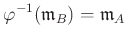 $\displaystyle \varphi^{-1}(\mathfrak{m}_B) =\mathfrak{m}_A
$