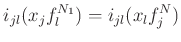 $\displaystyle i_{j l}(x_j f_l^{N_1})=i_{j l}(x_l f_j^N)
$