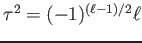 $ \tau^2=(-1)^{(\ell-1)/2}\ell$