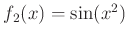 $ f_2(x)=\sin(x^2)$