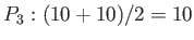$ P_3: (10+10)/2=10$