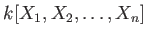 $ k[X_1,X_2,\dots, X_n]$