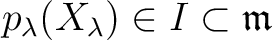 $\displaystyle p_\lambda (X_\lambda) \in I\subset \mathfrak{m}
$