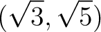 % latex2html id marker 1397
$\displaystyle (\sqrt{3},\sqrt{5})
$